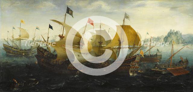 The Battle of Cadiz, 1608. Creator: Aert Anthonisz.