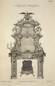 Design for a Chimney Piece ,  pub. 1761 (engraving). Creator: Thomas Chippendale (1718 - 1779) after.