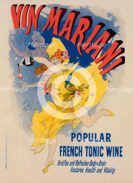 Affiche pour le "Vin Mariani"., c1897. Creator: Jules Cheret.