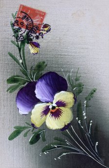 French flower postcard, c1900. Artist: Unknown