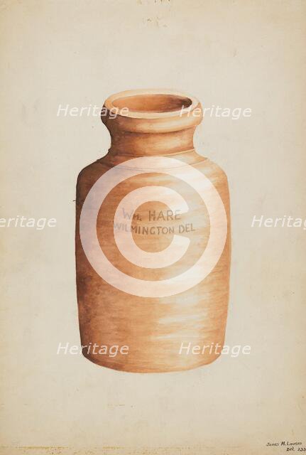 Crock, c. 1936. Creator: James M. Lawson.