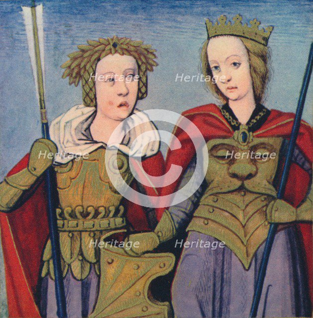 'Orithie & Antiope - Reines Des Amazones', 1403, (1939). Artist: Master of Berry's Cleres Femmes.