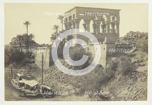 Pharoahs Bed, Island of Philæ, 1857. Creator: Francis Frith.