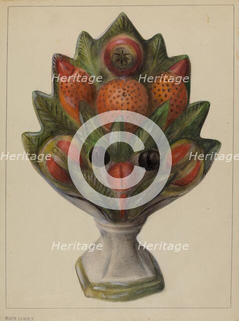 Pa. German Chalkware Mantel Stop, c. 1937. Creator: Mina Lowry.