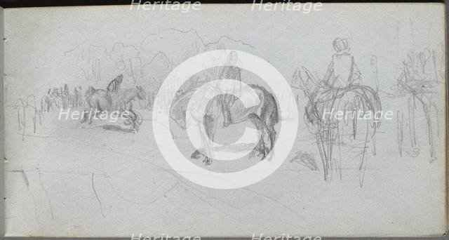 Sketchbook, page 52: Figure Study . Creator: Ernest Meissonier (French, 1815-1891).