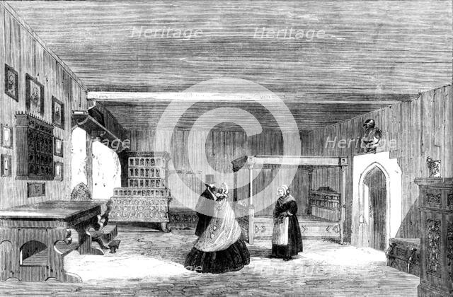 Luther's room at the Wartburg - from a sketch by our special artist, 1862. Creator: Unknown.