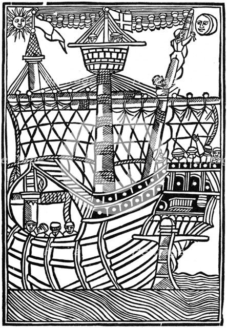 Spanish caravel, 1439 (1964). Artist: Anon