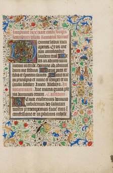 Decorated Text Page; Llangattock Hours, 1450s. Creator: Unknown.