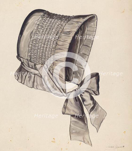 Bonnet, c. 1937. Creator: Lillian Causey.