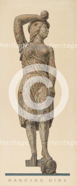 Circus Wagon Figure: "Dancing Girl", 1935/1942. Creator: John Matulis.