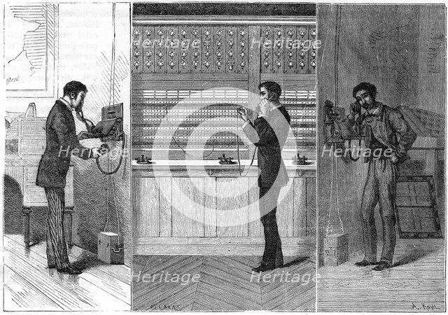 Ader telephone system, 1881. Artist: Unknown