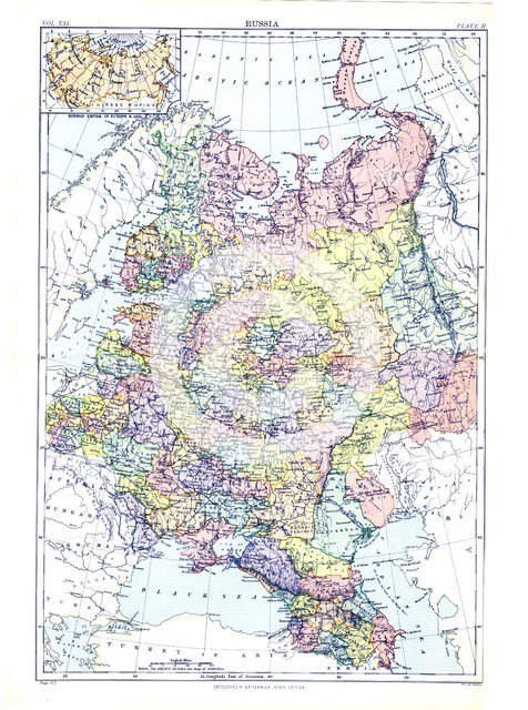 Map of Russia, c1902. Artist: W & AK Johnston.