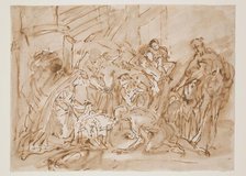 Adoration of the Shepherds, 17th century. Creator: Antonio Balestra.