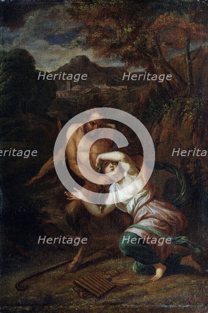 'Pan and the Nymph Syrinx', 17th century. Artist: Sébastien Bourdon