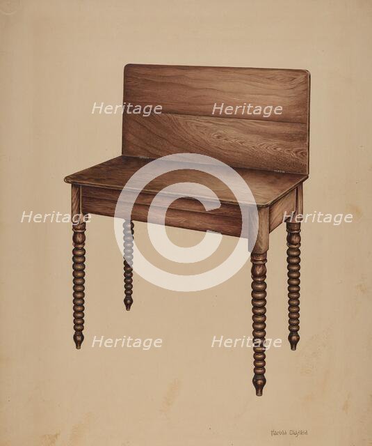 Table - Folding Top, c. 1940. Creator: Harold Oldfield.