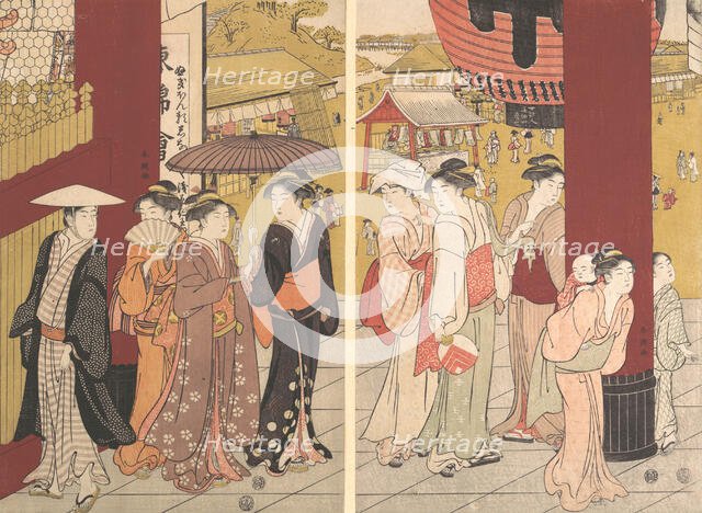 Street scene, ca. 1789. Creator: Katsukawa Shuncho.