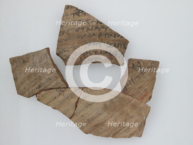 Ostrakon with a Letter to Epiphanius from His Mother, Coptic, 600. Creator: Unknown.