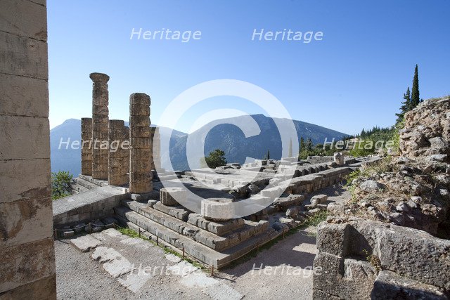 The Temple of Apollo, Delphi, Greece. Artist: Samuel Magal