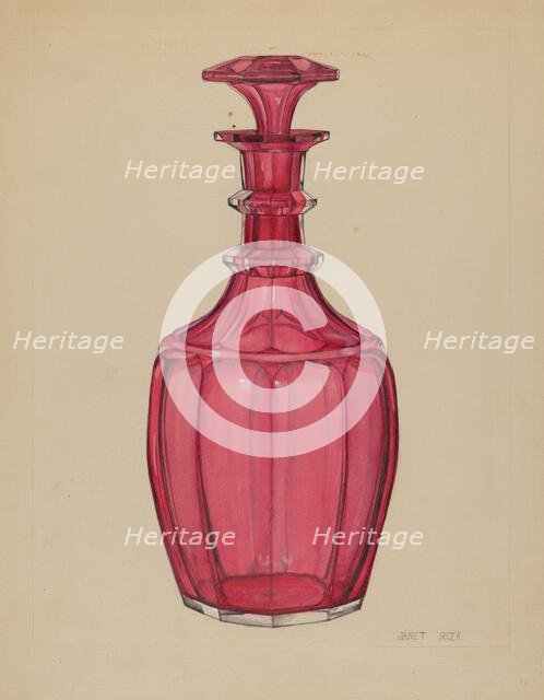 Carafe, c. 1937. Creator: Janet Riza.