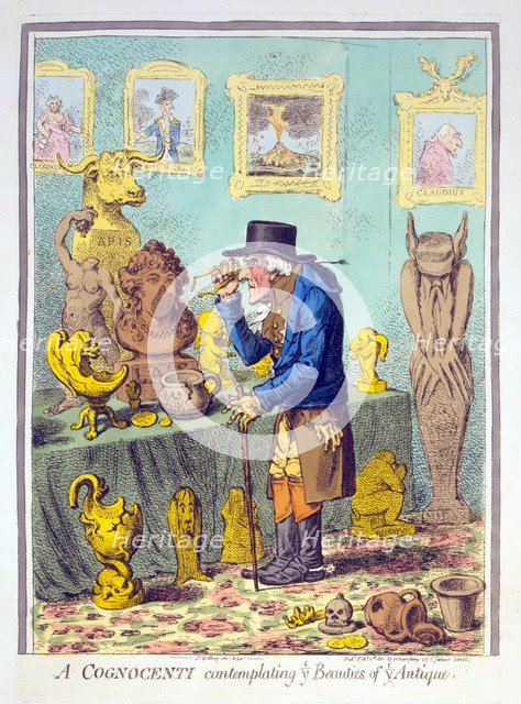 A Cognocenti contemplating ye Beauties of Ye Antique, 1801.