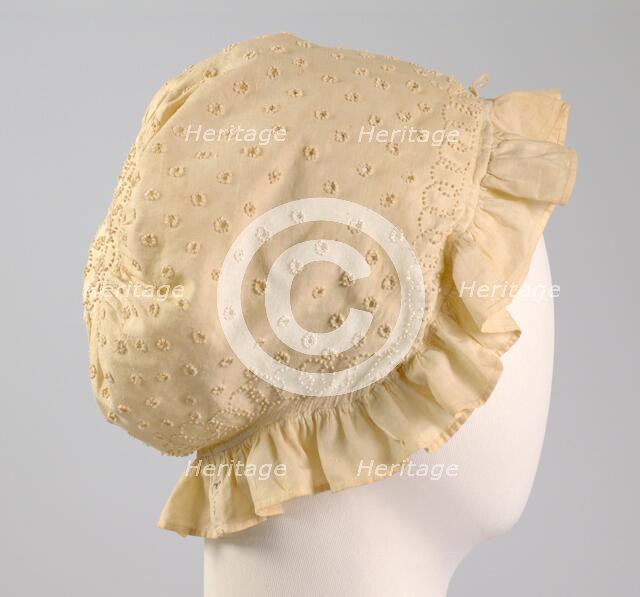 Cap, American, ca. 1820. Creator: Unknown.