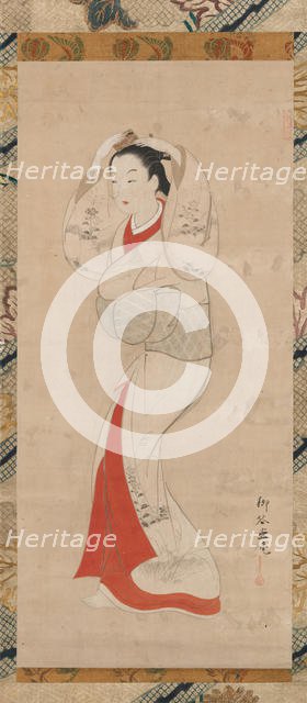 Standing Woman, 1740s. Creator: Ryukado.