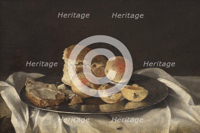 Still Life with Fruit and Bread, c17th century. Creator: Unknown.