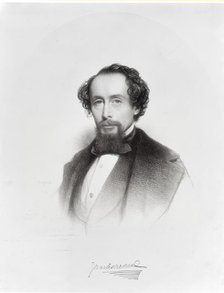 Charles Dickens (1812-1870), 1858.
 Creator: Charles Baugniet.