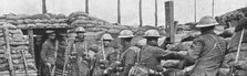'L'effort Canadien; Canadiens occupant des tranchees en Flandre', 1915 (1916).. Creator: Unknown.