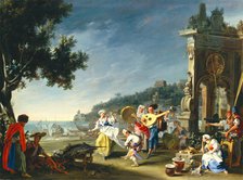 Tarantella at Mergellina, c1750. Creator: Filippo Falciatore.