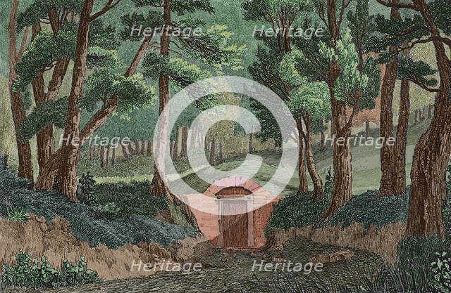 George Washington's tomb, Mount Vernon, Virginia, 1837, (1850).  Creator: Victor-Marie-Felix Danvin.