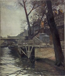 The Seine seen from Quai d'Orsay, 7th arrondissement, 1899. Creator: Eugene Trigoulet.