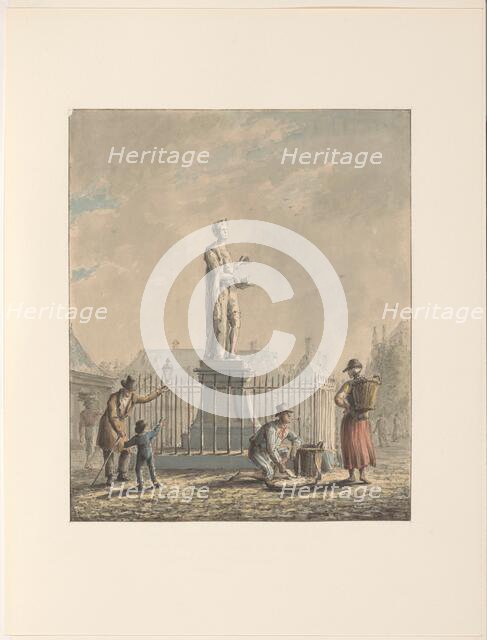 Statue of Laurens Jansz. Coster in Haarlem, 1780-1836. Creator: Johannes Jelgerhuis.