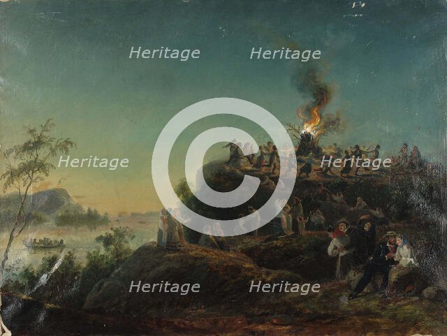 Bonfire, 1872. Creator: Robert Wilhelm Ekman.