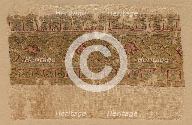 Fragment of a Tiraz-Style Textile, 1130 - 1149. Creator: Unknown.