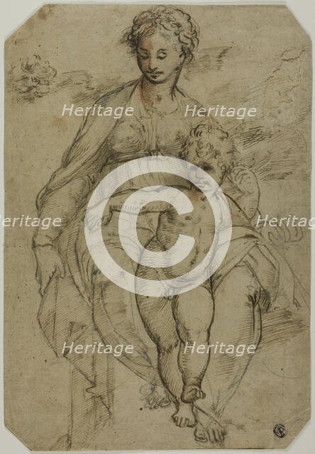 Virgin and Child (recto). Creator: Unknown.