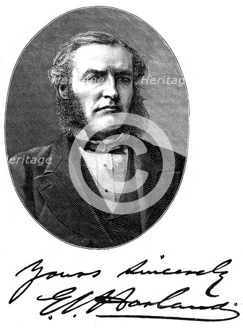 Sir Edward James Harland, British shipbuilder, c1880. Artist: Unknown