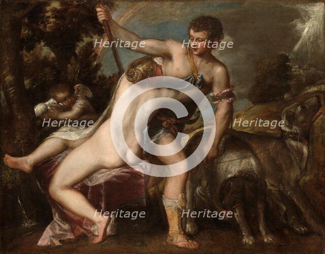 Venus and Adonis, c. 1540s/c. 1560-1565. Creators: Titian, Workshop of Titian.