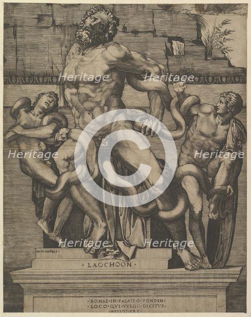 Speculum Romanae Magnificentiae: Laocoon, 16th century. Creator: Marco Dente.