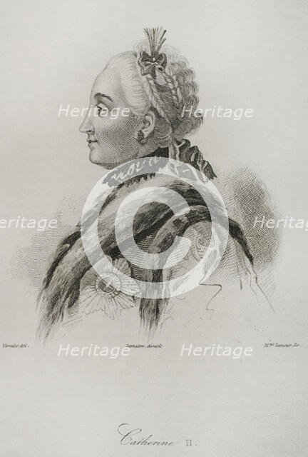 Catherine the Great,1839. Creator: Mme Lesueur.