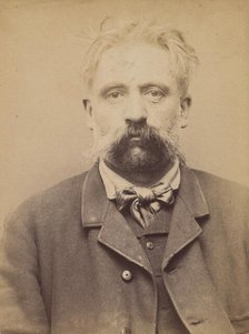 Baudart. Joseph, Philippe. 42 ans, né à Reims le 25/3/51. Boucher. Anarchiste. 15/3/94., 1894. Creator: Alphonse Bertillon.