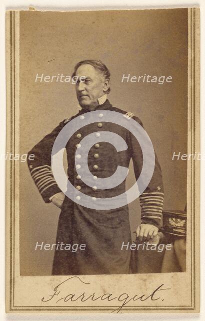 Admiral David Glasgow Farragut, about 1865. Creator: Mathew Brady.