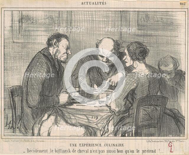 Une expèrience culinaire, 19th century. Creator: Honore Daumier.