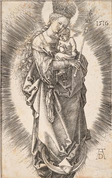 The Virgin with a crown of stars and a sceptre, 1516. Creator: Dürer, Albrecht (1471-1528).