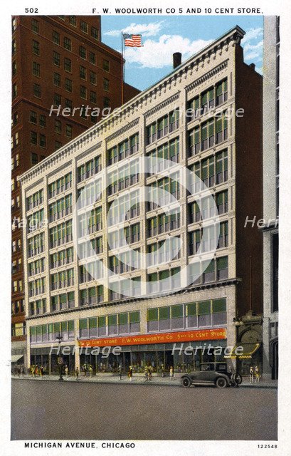 FW Woolworth Co 5 and 10 Cent store, Chicago, Illinois, USA, 1928. Artist: Unknown