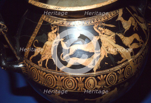 Red figured Nestoris (wine-jar), Lucania,, c390-c380 BC. Artist: Unknown.