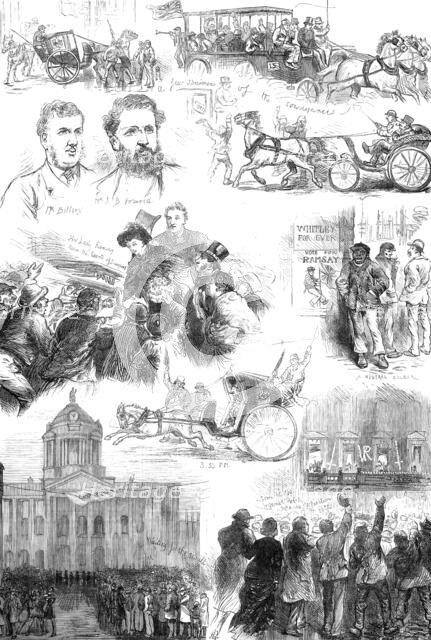 Sketches at the Liverpool Election, 1880. Creator: Unknown.