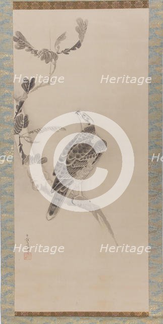 Hawks (Taka zu), mid-17th century. Creator: Soga Nichokuan.