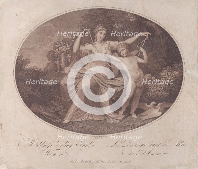 Mildness binding Cupid's Wings, probably 18th century. Creator: P. J. Chaillou.