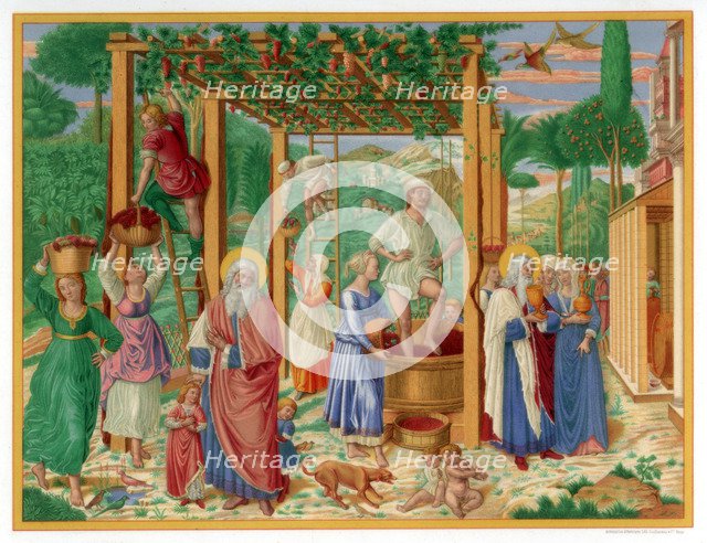 'The Vintage and Drunkenness of Noah', 1469-1484 (1870).Artist: Franz Kellerhoven